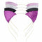 4 Pieces Glitter Cat Ear Headbands Kitty Headbands Cat Ear Hair Hoops for D X4I7