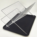 Steel Foldable X Shape 2-Tier Shelf Dish Drainers With Drainboard