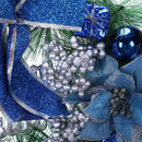 Christmas Wreath Pine Needles Christmas Decoration For Home Party, Blue 30C S1U1