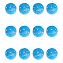 12pcs Blue Plastic Whiffle Airflow Hollow Golf Practice Training Balls