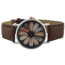 Simple Owl Leather Band Analog Quartz Vogue Wrist Watch brown J6Q3