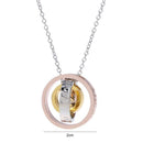 Elegant Women Shining Rhinestone Round Pendant Necklace Jewelry Gifts Decor