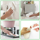 25pcs Reusable Bamboo Towel Kitchen Dish Cloth Paper Towel Roll Organic Washab..
