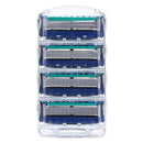 4pcs/Box Razor Blade 5-Layers Rasoir Shaving Dark Blue Razor Blades