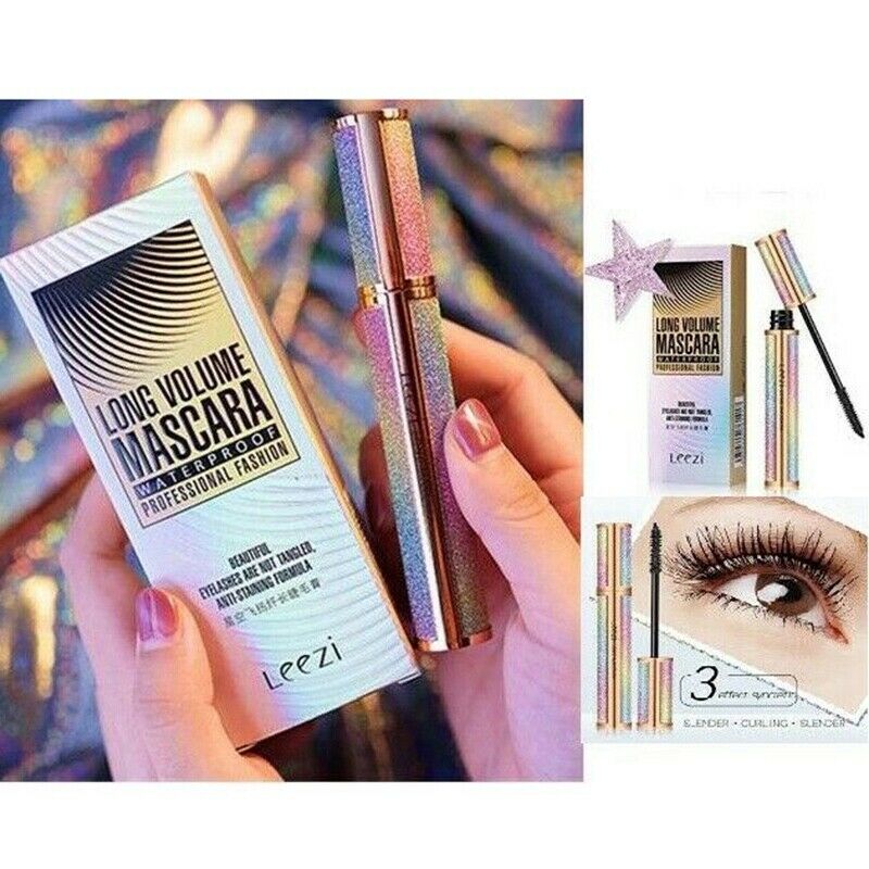 Leezi 4D Eyelash Mascara Extension Makeup Waterproof Eye Lashes Tangle Free C6D3