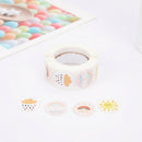 500 Pcs Round Cartoon Thank You Stickers Cute Sun Rainbow Clouds StiSEAU