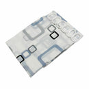 New Modern Bathroom Shower Curtains Extra Long with Hooks 180 x 200 cm (Squ