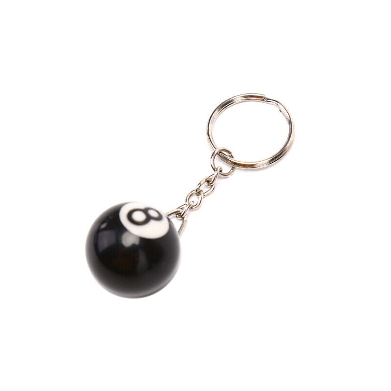 New Black 8 Billiard Ball Key Chain Bag Accessories Keyring Car Key Holder G Bj