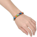 Bohemian 7 Chakra Natural Healing Stone Wrap Leather Bracelet for Women Bra