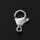 100pcs/Lot 12mm Stainless Steel Lobster Clasps Hooks for DIY Jewelry Making