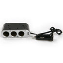 WF-0306 12V/24V In-Car USB Charger Triple Sockets Ciga-rette Lighter w/ Switch