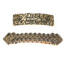 2pack Womens Retro Style French Barrette Celtic Hair Clip Clamp Hair Decor