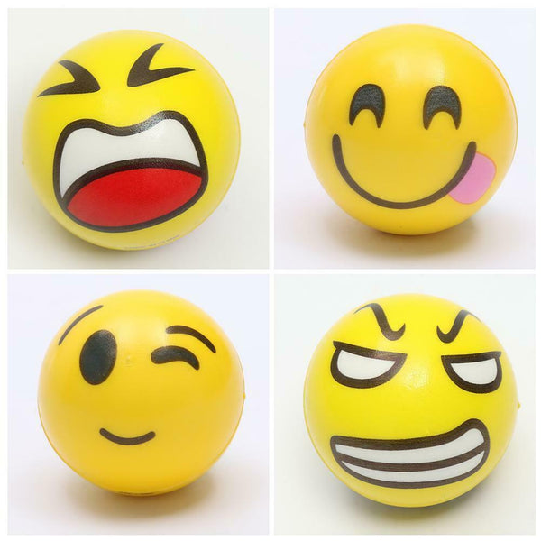Kids Face Expression Squeeze Ball PU Hand Wrist Exercise Stress Relief Toys #JT1