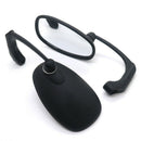 Motorcycle Black L-Bar Retro Oval Rearview Side Mirror For Gn/ Cg Cafe Race