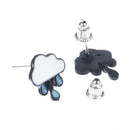 Fashion Woman Stud Earrings Simple Cartoon Stud Earrings Female White Clouds Bj