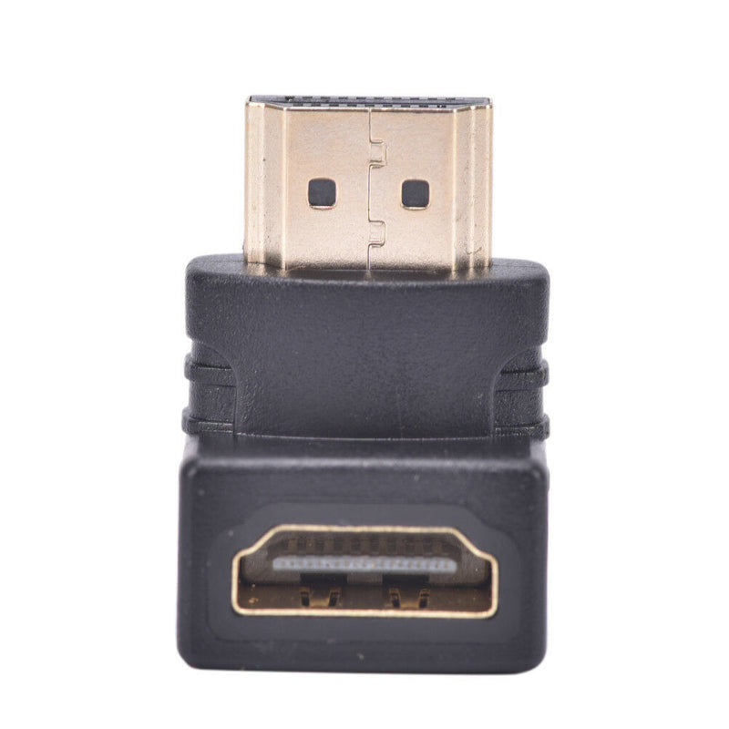 2x HDMI 90 Degree Elbow Connector Male to Female Wall-mounted TV HDMI Adapter^LJ