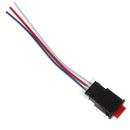 Motorcycle Double Flash Emergency Lamp Jump Button Switch 3 Wires Lock 100mm