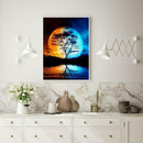 5D DIY Full Drill Diamond Painting Moon Embroidery Mosaic Kit Bedroom Decor