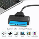 USB 3.0 to SATA7+15pin Hard Disk Cable Converter 2.5 Inches SSD Hard Disk