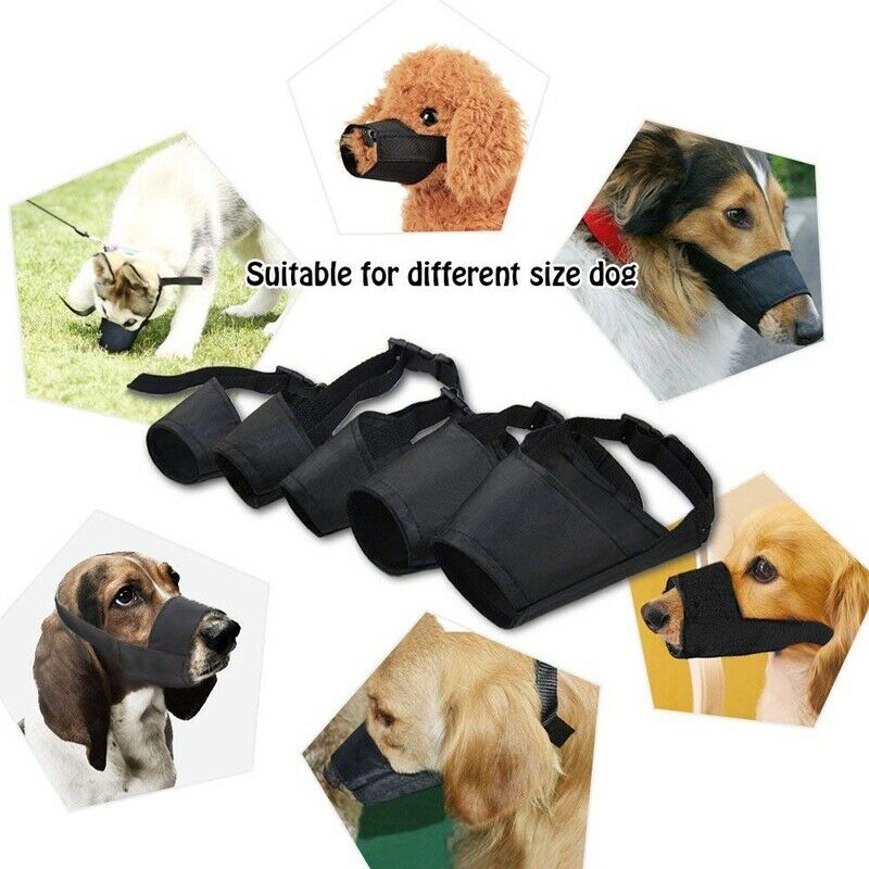 Dog Muzzles Suit,5PCS Adjustable Dog Mouth Cover Anti-biting Barking Muzzle