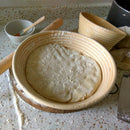 Round Banneton Proofing Sourdough Bread Baskets with Linen Cloth Liner Brush