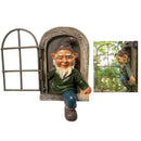 Elf Out The Door Tree Hugger Patio Garden Decoration Tree Sculpture Lawn Art