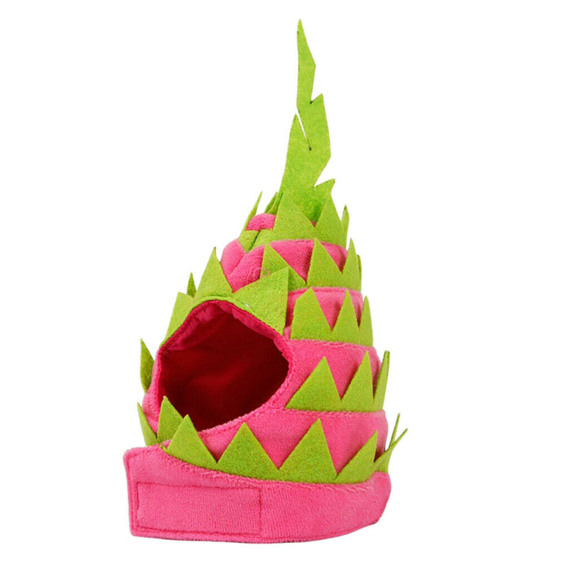 Cute Dragon Fruit Shape Dog Hat Costume Hat for Halloween Birthday Decor L