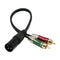 Black PVC Car Audio Link Cable Cord XLR Male to RCA Male 30cm/11.81inch Length