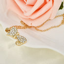 Girls Lovely Cute Crystal Cat Pendant Chain Necklace Animal Jewelry