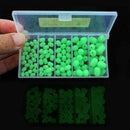 100pcs Luminous Column Float Ball Stopper Space Beans Fishing Accessories A