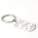 Thank You for Being The Dad You Didn't Have To Be Stainless Letter Key chain  JR