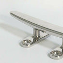 8 inch 200mm Boat Stainless Steel Dock Cleat Open Base Low Flat Polished