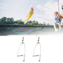 10x Stainless Steel Fishhook Automatic Device Trap Fishing Hook Tool Acces EZQ