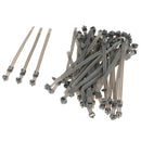 48 Pieces 170mm Nylon Plastic Zip Trim Wrap Cable Loop Ties Wire Self Lock Grey