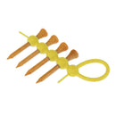 2 Pieces Portable Mini Golf Tee Holder + 8 Pieces Wood Golf Tees Set