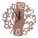 Wooden Wall Clocks Tree Shape Silence Creative Clock For Living Room Kitchen