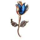 Crystal Rhinestone Rose Flower Wedding Pin Brooch Scarf Clip Bouquet Decoration