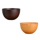 2x Japanese Round Wooden Tableware Bowls Kitchen Restaurant Noodles Bowl