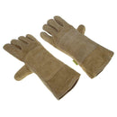 Welding Gloves Thick Heat Wear Resist Cow Split Leather Safety Work Gloves