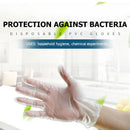 100pcs Disposable Gloves PVC Cleaning Food Household Hygiene Gloves (L)