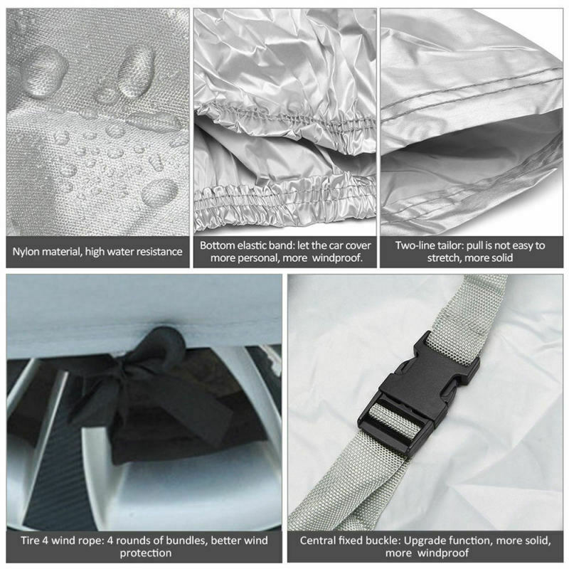 Full Car Cover UV Protection Dust Rain Snow Frost Wind Thickened Waterpro NVW