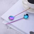 1 Set 8 Pcs Cute Small Coffee Spoons Stainless Steel Rainbow Demitasse Spoo V9K5