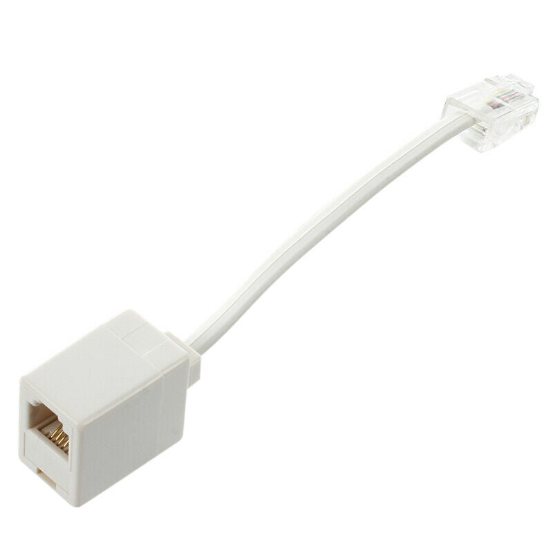 Male to Female 4 Pin RJ11 Plug Telephone Adapter Cable N1G7