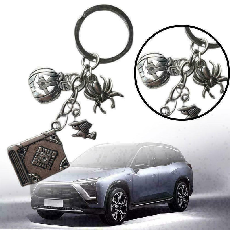 Halloween Key Ring Pumpkin Spell Book Witch Alloy Popular New Key Chain Z3I J1N9