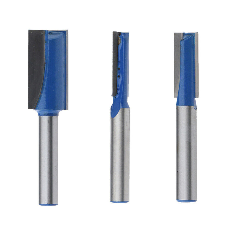 3 Piece 1/4 Shank Straight Blade 6 Kinds Cutting Diameter Flush Trim Router Bit