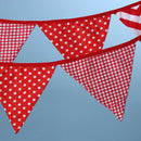3.2m 12 Flags Powder Red Flag Banner Pennant Wedding/Birthday Party Decor