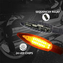 4Pcs Motorcycle Turn Signal Light E24 Built-In Relay Flowing Water Flashing