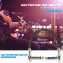 Right Angle 15cm 6.35mm Male to Male Guitar Patch Cable for Effect Pedals