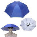 Anti-Rain Elastic Band Head Umbrella Hat Outdoor Sunscreen Tool(Royal Blue)