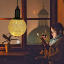 LED Cotton Ball Light Holiday Home Bedroom Decor Fairy String Lamp (Grey) A